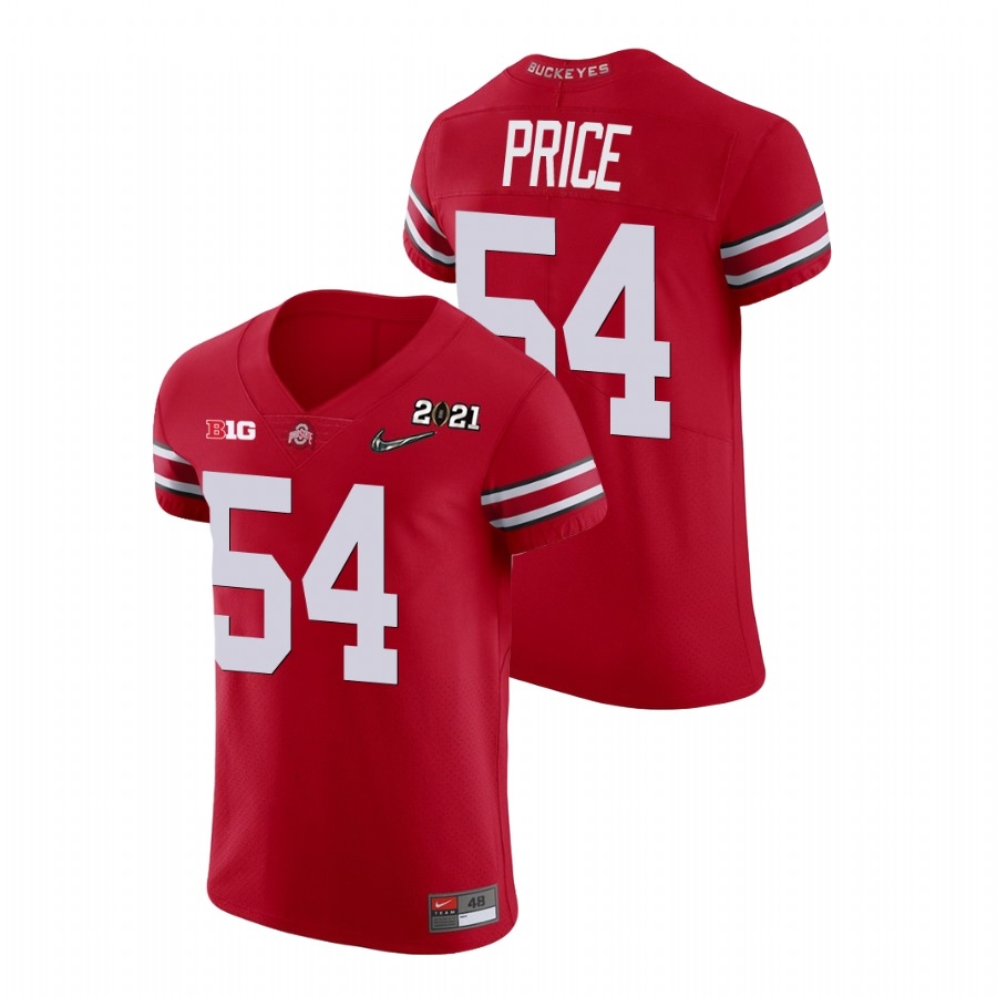 Ohio State Buckeyes Men's NCAA Billy Price #54 Scarlet Champions 2021 National Playoff College Football Jersey YLB5649ZJ